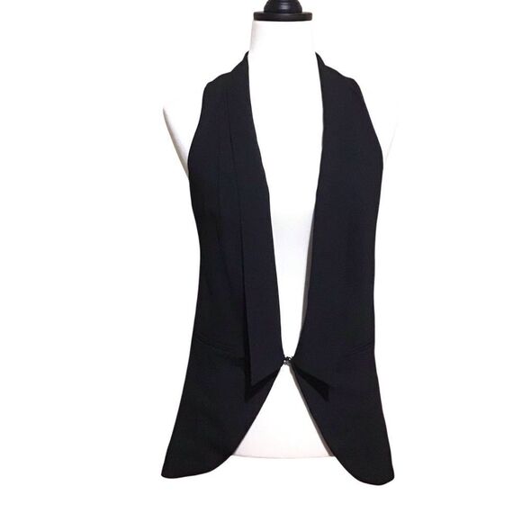 Bisou Bisou Michele Bonbot Black Long Vest XS - Picture 1 of 8